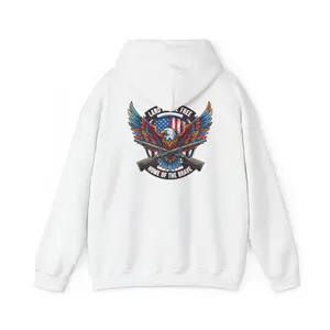 Men's Classic Casual Cotton Patriotic Eagle Hoodie Tops - Freedom Lover Pullover with Kangaroo Pocket - American Eagle USA Flag Hooded Jumper for Women