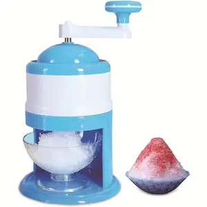 Hand-Operated Snow Cone And Shaved Ice Maker - Made of ABS Plastic, in Blue And White, Perfect for Summer Gatherings And Home Use, Requires No Electricity, Ice Shaver Machine