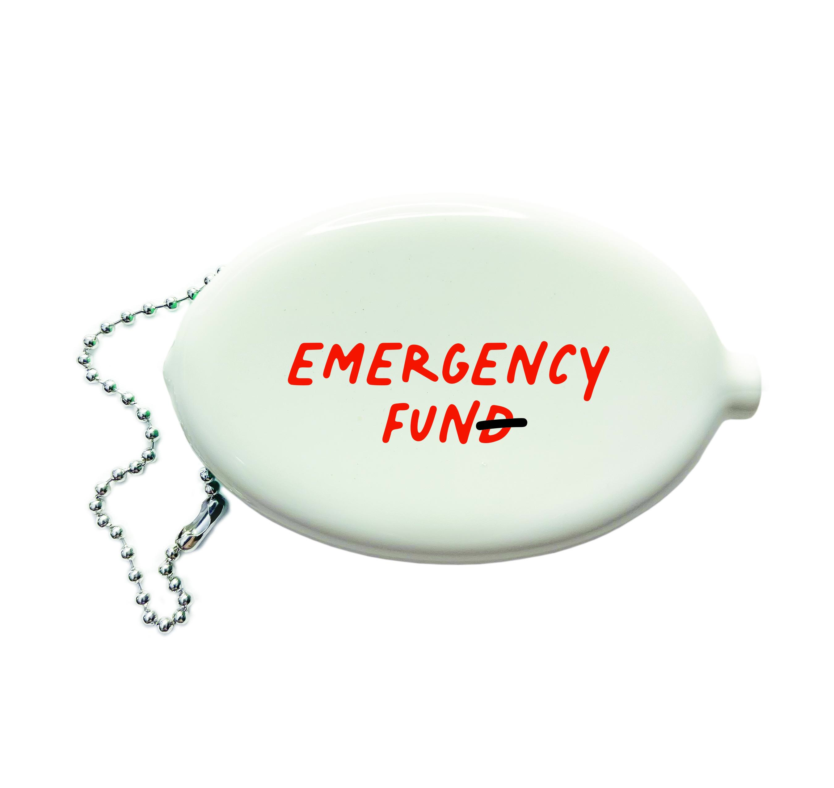 Emergency Fun(d) squeeze coin pouch