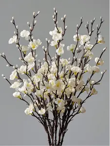Yellow Plum Blossom Long Stem Plastic Flowers Home Hotel Office Wedding Party Garden Decor, MOTHER DAY