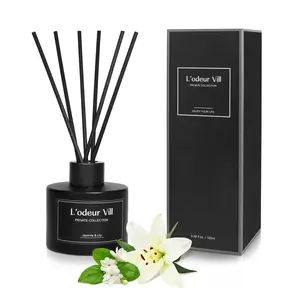 100ML Matte Bottle Diffuser, 6 Reeds, Woody Sweet Scent, Long-Lasting 60-90 Days, Indoor Fragrance, No Fire Required, Aromatherapy Scent Diffuser, Home Fragrances, Scented
