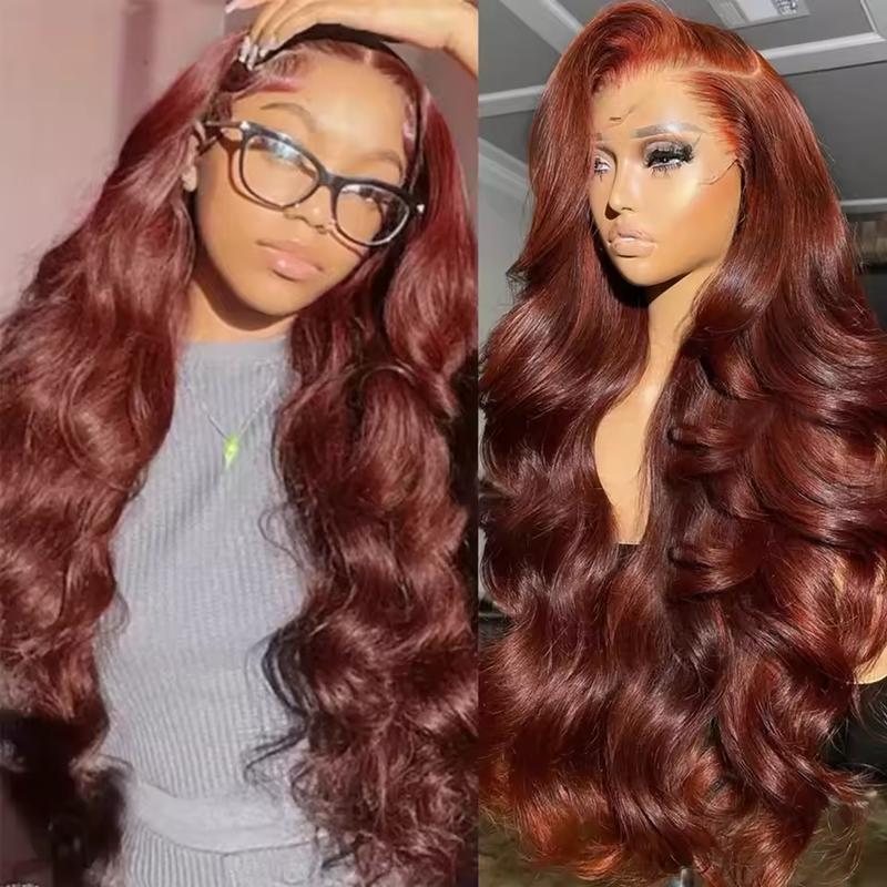 Bling Hair Reddish Brown Human Hair Wigs #33 13x4 Body Wave Lace Frontal Wigs For Women Auburn Colored 13x6 Lace Frontal Wigs On Sale 180% Density Bling Hair Reddish Brown Human Hair Wigs #33 13x4 Body Wave Lace Frontal Wigs For Women Auburn Colored 13x6 Lace Frontal Wigs On Sale 180% Density