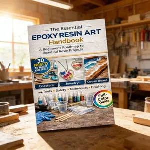 Essential Epoxy Resin Art Handbook, Beginner's Full-Color Guide, 30 Step-By-Step Projects, DIY Crafts for Coasters, Jewelry, Ocean Boards