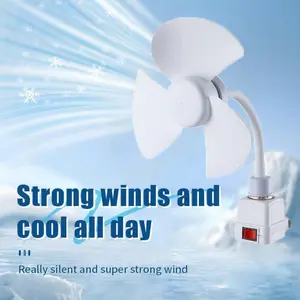 E27 Socket Fan Kit with Plug Adapter – Mini Quiet Electric Fan with Flexible Gooseneck Plug and Light Bulb Base, Energy-Saving Desk Fan for Kitchen, Bathroom, Dormitory, Office minidesk sleep system modern work 360 ice rhinestone multifunctional personal