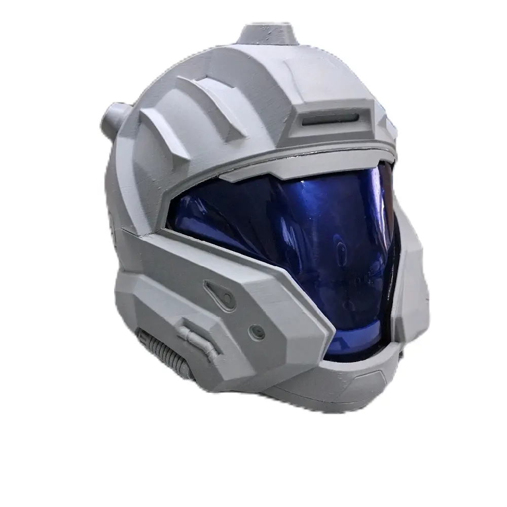 Life Size 3D Printed CQB Full Face Helmet Prop - Raw Assembled Helmet with Visor for Toys & Hobbies DIY Felt Crafts