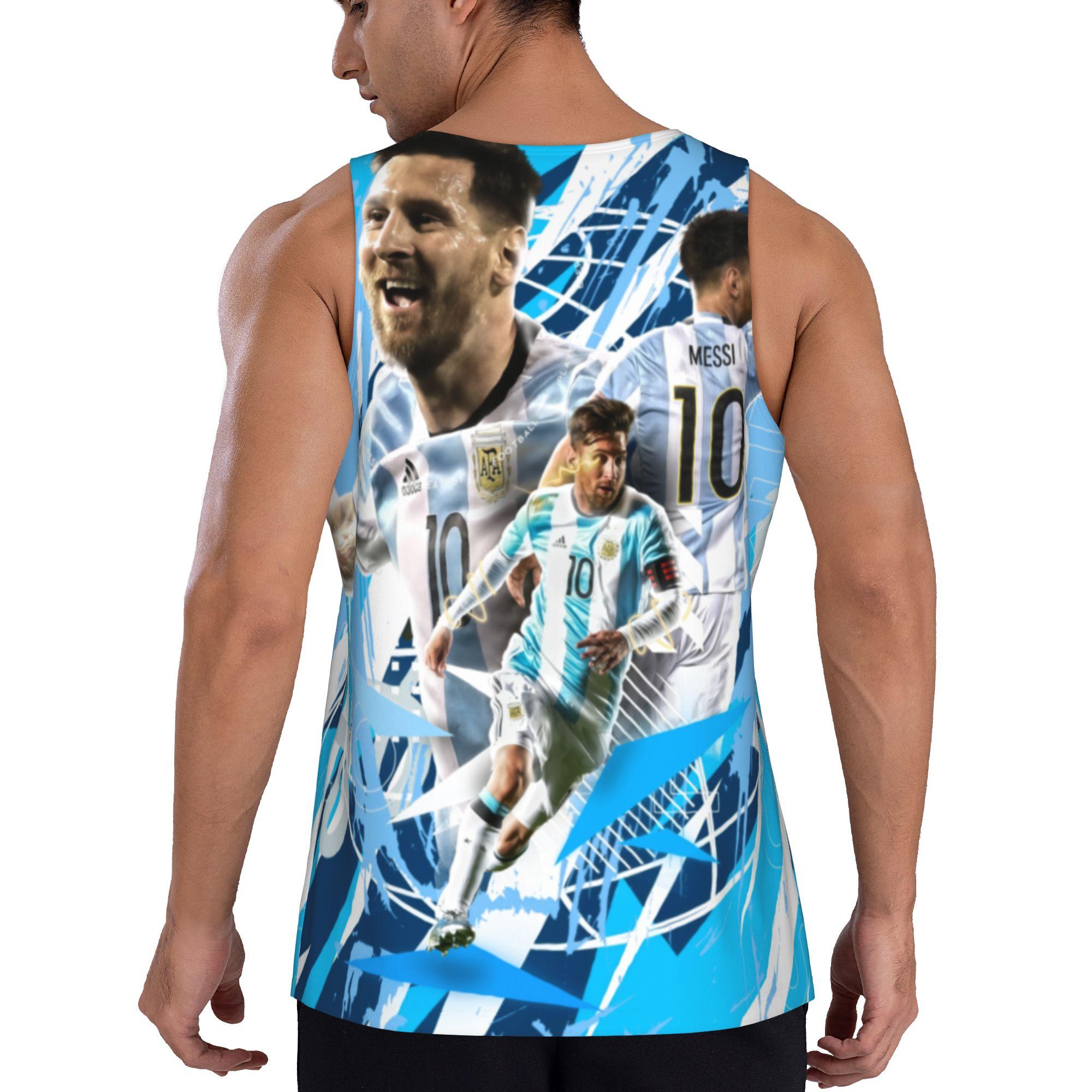 ionel Messi Argentina AFA World Cup Champion Casual Sleeveless Shirt