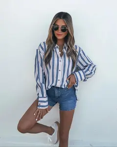 Red White & Blue Striped Button Down Shirt - FINAL SALE