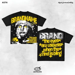 Y2K Graphic "Blind Mind" Personalize Printed Tshirt Casual Cotton Menswear T-Shirt