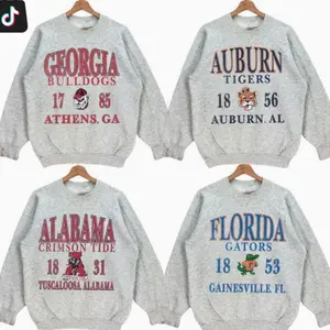 [Sale off 50%] Custom Team College Vintage College Football Ash Grey Color Sweatshirt, Classic Sport Sweatshirt, Gifts For Football Fan Sport men's  sweatshirts vintage  clothing Custom Team Cotton GIft BT3