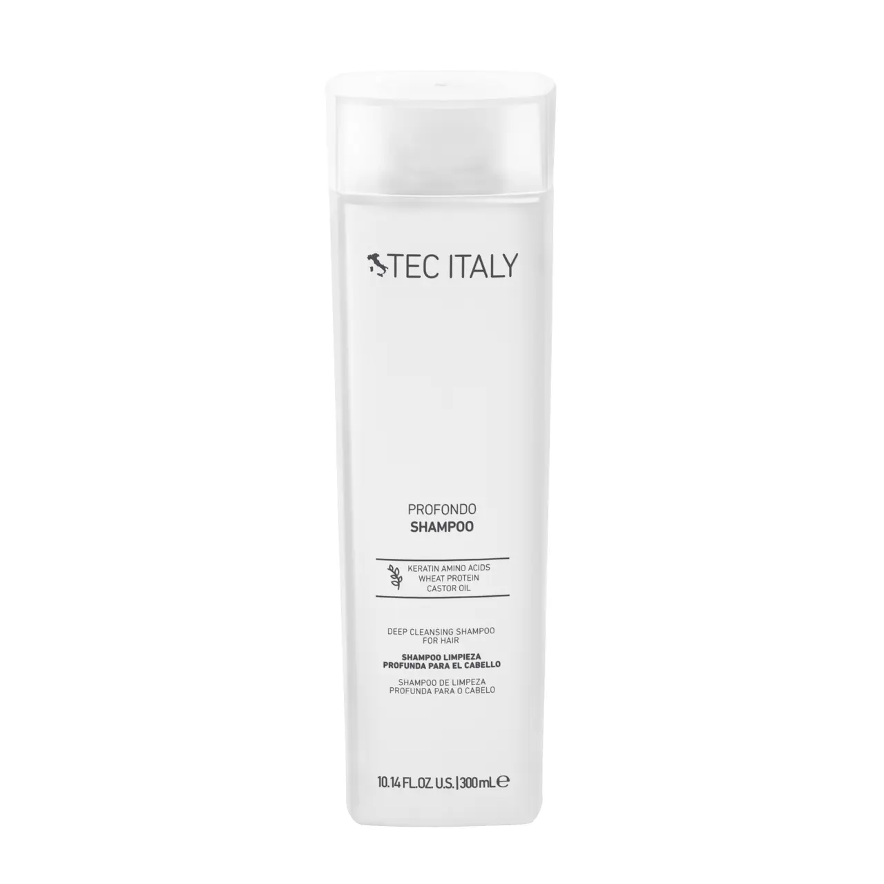 Tec Italy Profundo Shampoo - 10.1 Oz/300 Ml Salon-Grade Haircare Cleanser for Oily Hair, Lightening & Smoothing Formula, Cleansing, Rosemary, Unisex, Hair Lightening Shampoo, Cosmetic, Adults, Chlorine, Ph Balancing Shampoo