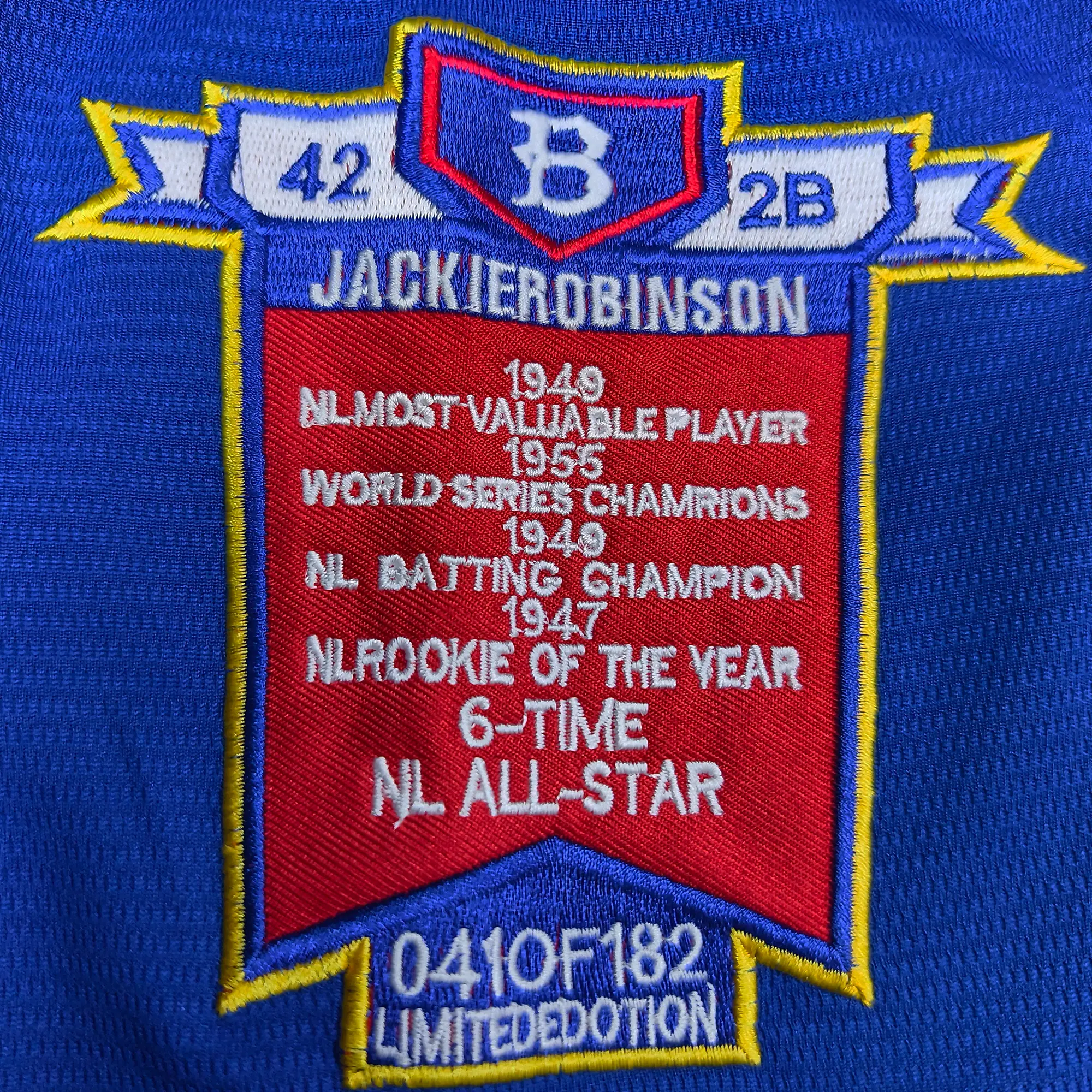 Men's Legend #42 Jackie Robinson baseball jersey, letter