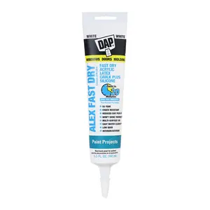 DAP Alex Fast Dry 5.5 Oz White Acrylic Latex Caulk plus Silicone DAP Products