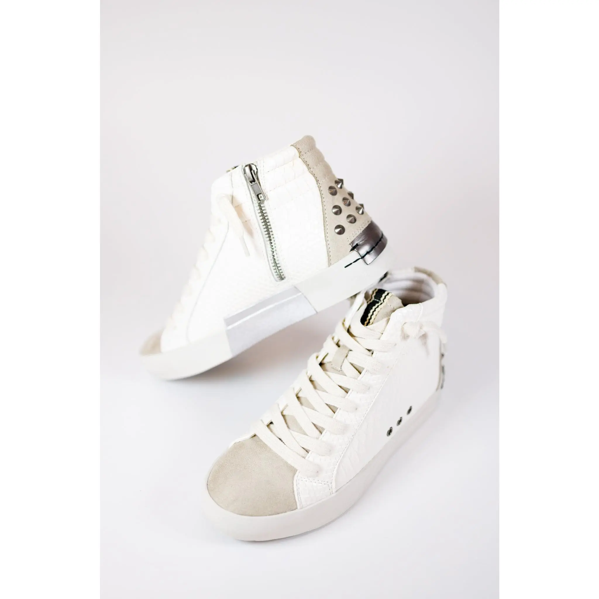Reese Bone Snake High Top Sneakers