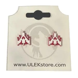 Handmade 8-Bit Spaceship Arcade Galaga Earrings (Nickel Plated Studs and Butterfly Backs)