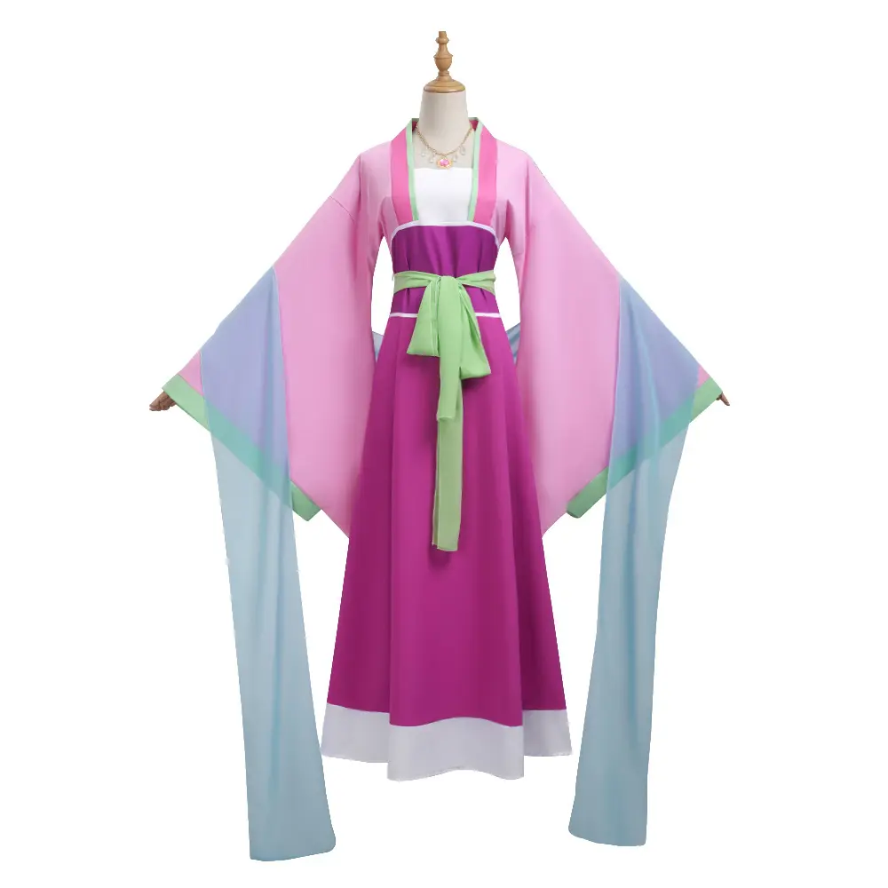 Women‘s Maomao Cosplay Costume Pink Hanfu Kimono Dress Full Set