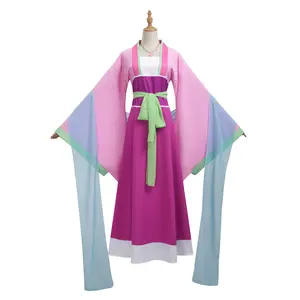 Women‘s Maomao Cosplay Costume Pink Hanfu Kimono Dress Full Set