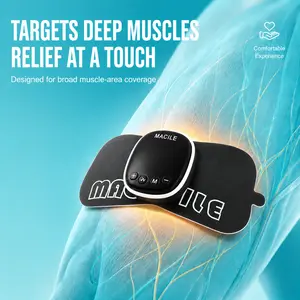 [NEW 6.0 ] Rechargeable Wireless EMS Heat Massage Patch , Massager , Activate Muscle Vitality ,Rapid Recovery For Back Lower Back Neck Waist Leg Pain Relief ,Go-To Helper for Sports Lovers