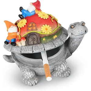 Ashtrays, Cute Turtle Outdoor Ashtray for Home Office, Porch Patio Decorations, Outdoor Indoor Ashtray, Holiday Gift