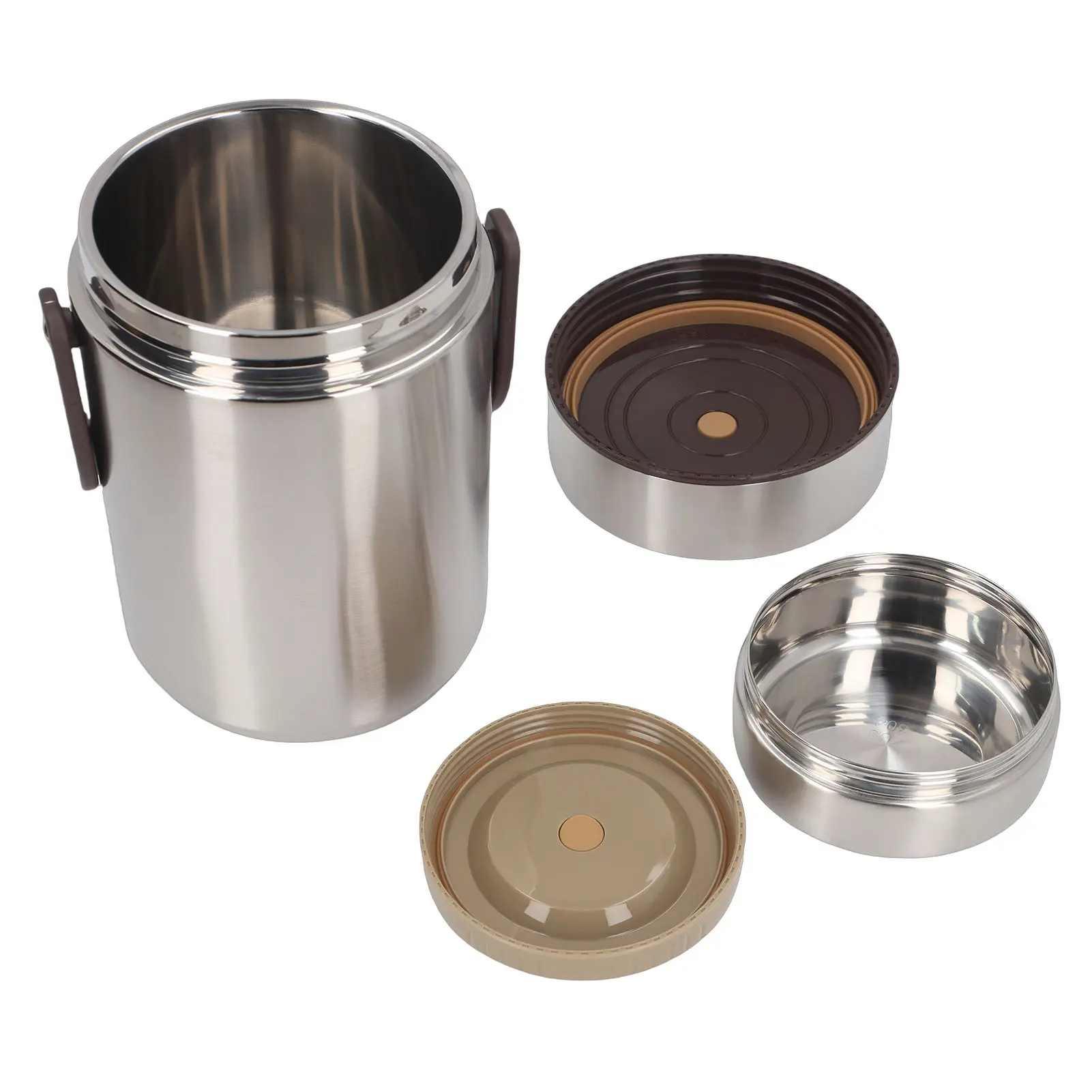 304 Stainless Steel 3-Layer 2000ml Double Vacuum Seal Lunch Container, Leak-Free Thermal Lunchbox for Meal Prep & Packing Lunch for My Kid, Portable Preservation Tableware with Bowls, Lunch Containers, Insulated Lunchbox