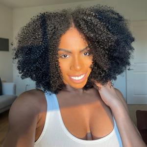 OQ HAIR Afro Curly Wigs 250% Density Human Hair Wigs For Women V Part Wigs No Leave Out Upgrade U Part Wigs Beginner Friendly Fit All Head Sizes Looks Natural Vacation Hair Wig