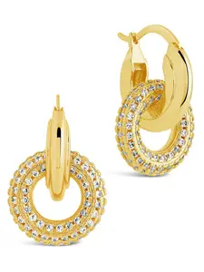 Hunter CZ Interlocking Circle Drop Earrings