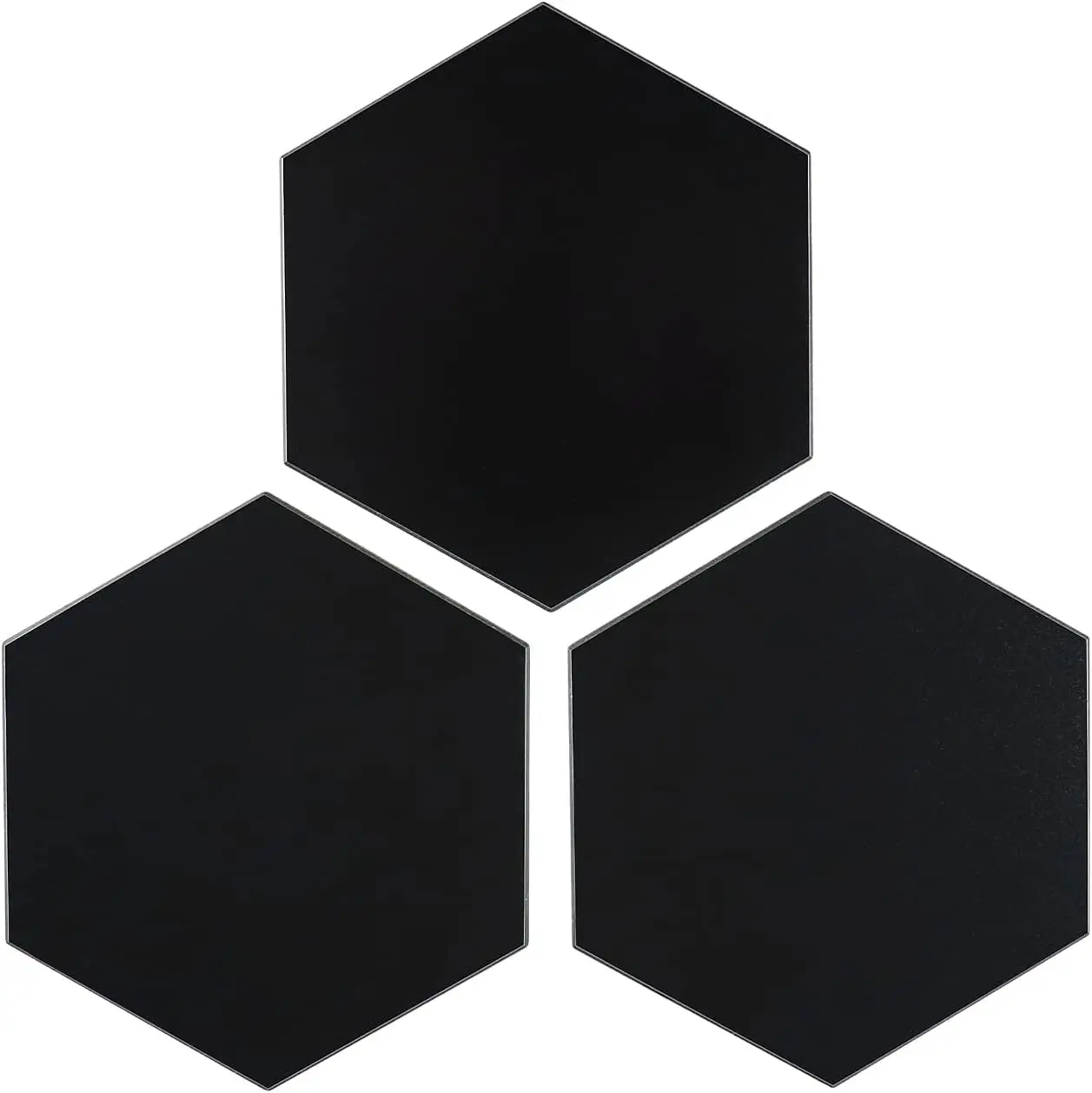 Black Peel and Stick Backsplash Hexagon Tile, Self Adhesive Kitchen Backsplash  Honeycomb Stick on Wall Tiles for Bathroom Fireplace (32 Pieces)