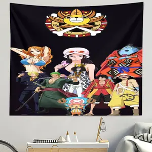 One Piece Wall Art Tapestry, Holiday Decoration, Polyester Fabric, Teen Room Decor, Birthday Gift Idea, Fun Character Design, Durable