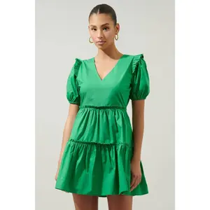 Madrigal Poplin Tiered Mini Dress