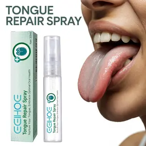 EEIHOE Tongue Repair Spray - Relieves Dry Cracked & Swollen Tongue - Oral Care Solution for White Coating - 30ml Cleansing Daily