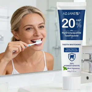 Hydroxyapatite Toothpaste Fluoride-Free with Xylitol, Deep Cleaning Whitening Fresh Breath, Mint Flavor, 100g Tube