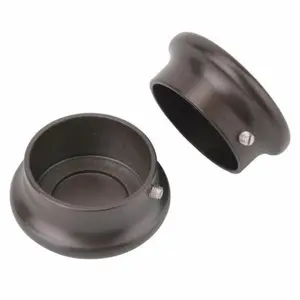 212 MAIN Pair Set Bronze Pole End Caps, Furniture Hardware