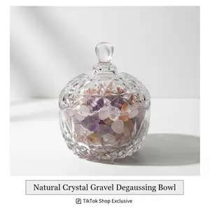 Natural Crystal Demagnetizing Bowl, Handmade Magnetic Stone, Energy Purification Decorative Container, Storage Box Organizer, Quartz Crystals