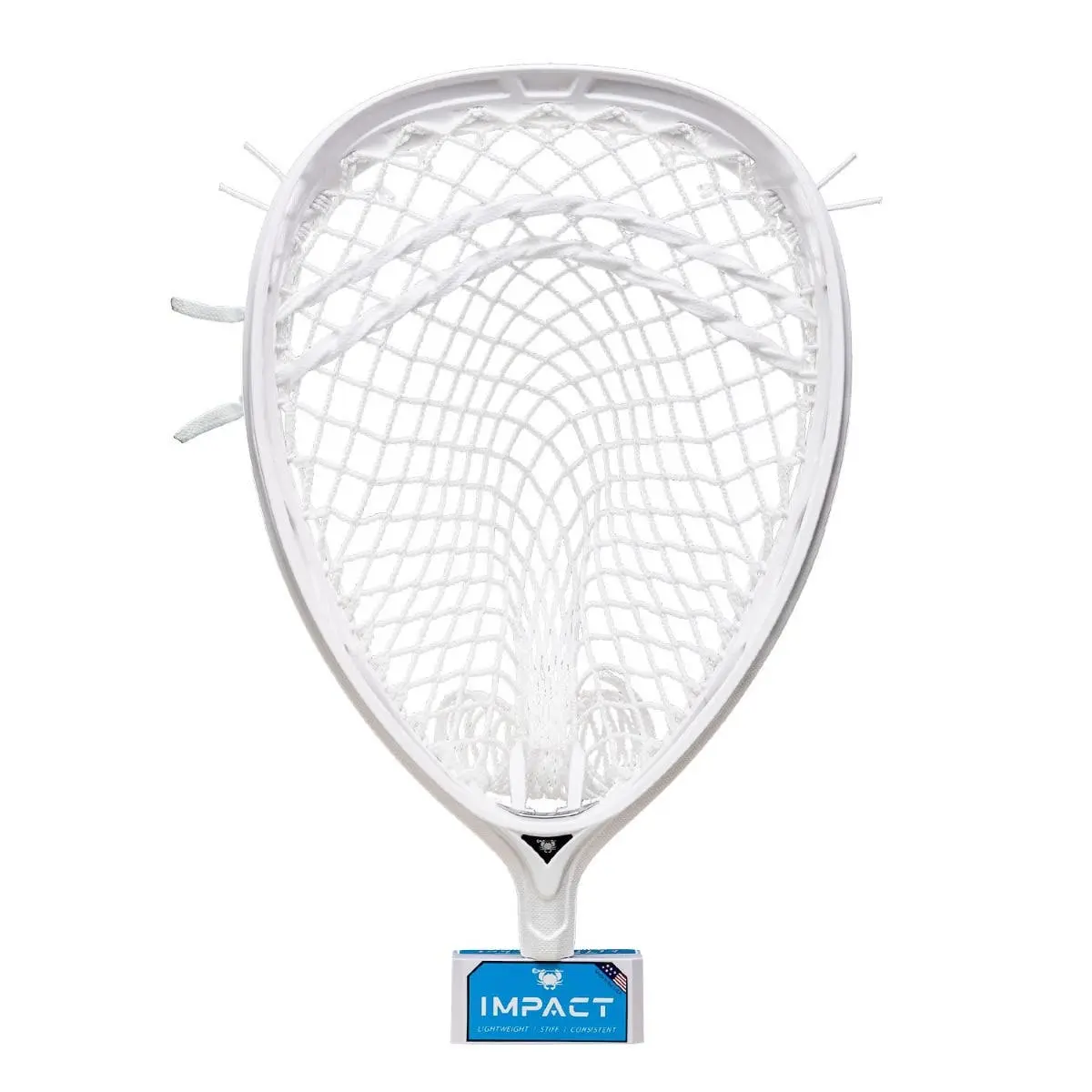 ECD Impact Goalie Lacrosse Head - Prestrung with Perfect Pocket, Ergonomic Throat, Optimized Face Shape, Control-Enhanced Design, More Saving Area