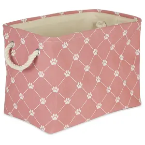 Bone Dry Trellis Paw Rectangle Pet Bin Small