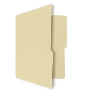 UOFFICE Manila Letter Size File Folder 1/2 Cut Tab 100 Pack for Organized Paperwork 11 3/4" x 9 1/2" Single Tab 12 Colors Available