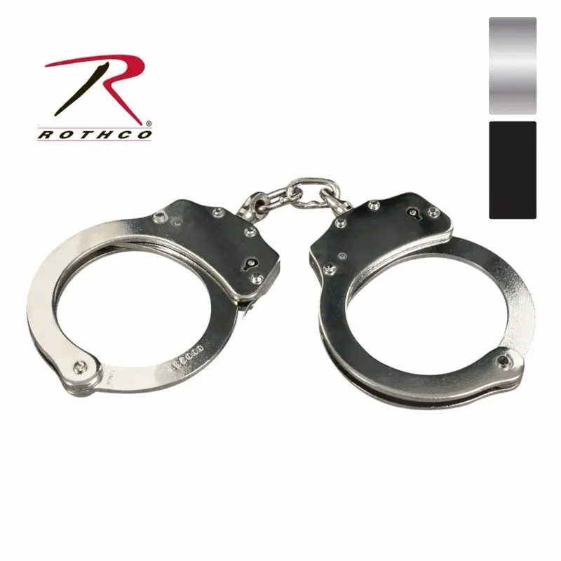 Rothco Heavy-Duty Chain Restraint HandCuffs - Collector’s Edition Wrist Handcuffs, High-Quality Plain Design, Ideal for Display, Cosplay, Unique Gift; "Not for Official Use"