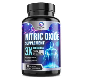 Extra Strength Nitric Oxide Booster - 3X Strength L-Arginine, Citrulline, & Beta Alanine - Premium Nitric Booster Natural Energy, Muscle & Heart Support, Bottled in USA for Men & Women - 60 Capsules
