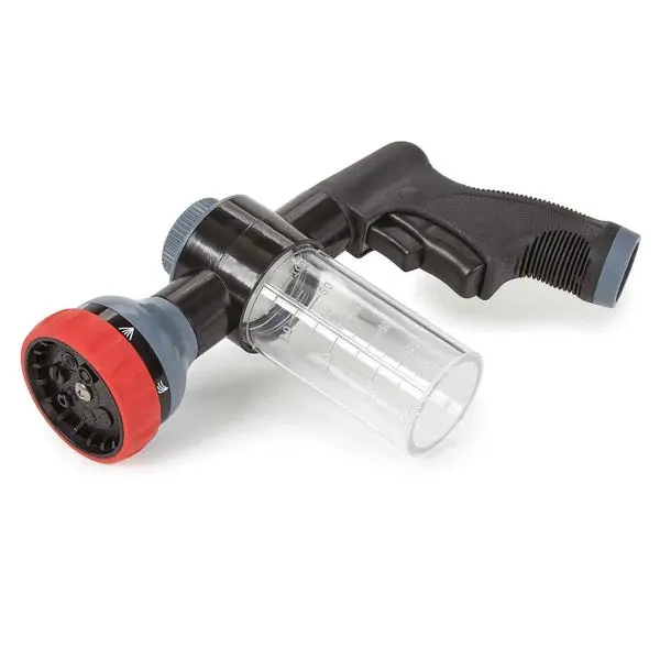 PetEdge TP8178 Plastic High-Pressure Spray Gun - 17-in Water Spray Watering Equipment, Ergonomic Grip, Removable Soap Dispenser, Adjustable Nozzle for Cleaning & Sanitization