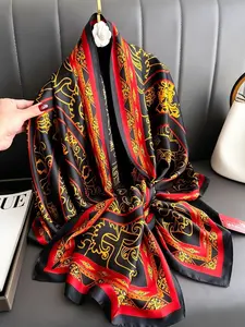 New Sunscreen Air Conditioning Qipao Shawl Women's Outerwear Summer Skirt Matching Versatile Fashion Silk Scarf Wrap