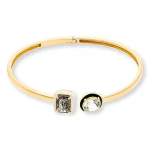 Rarities Fine Jewelry Rarities Gold-Plated White Topaz and Rutilated Quartz Cuff
