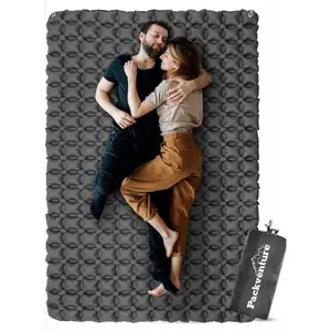 PACKVENTURE INFLATABLE CAMPING MAT LARGE SELF DEFLATING WITH PUMP & REPAIR KIT