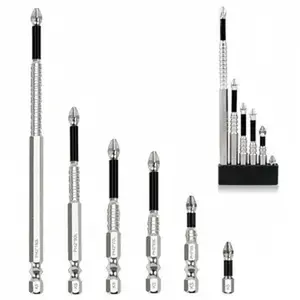 High Magnetic Screwdriver Drill Bits Set, Hexagonal Shank Anti Slip, Electric Screwdriver Set, Suitable For Power And Hand Tools,6-Piece Alloy Steel Anti-Slip Drill Bits,Phillips Screwdriver Bits