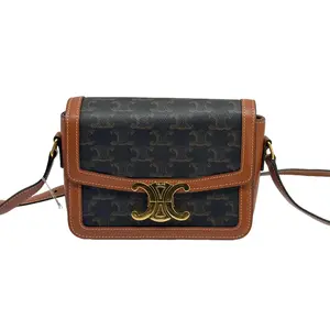 Pre-owned Celine Calfskin Shoulder Bags Fashion Teen Triomphe Canvas Shoulder Bag CECANVAS