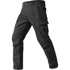 Mens Cargo Work Pants Durable Ripstop Tactical Pants with 7 Pockets Outdoor Water Resistant Hiking Woking Construction PantsGift