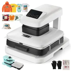 【Summervibes】VEVOR Auto Heat Press Machine T-Shirt Press Machine 15 x 15 in Heat Plate White