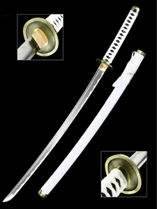 Wado Ichimonji Samurai Sword - One Piece Zoro Prop for Role-Playing Stage Performances & Cosplay - Safe Blunt-Edged Anime Merchandise