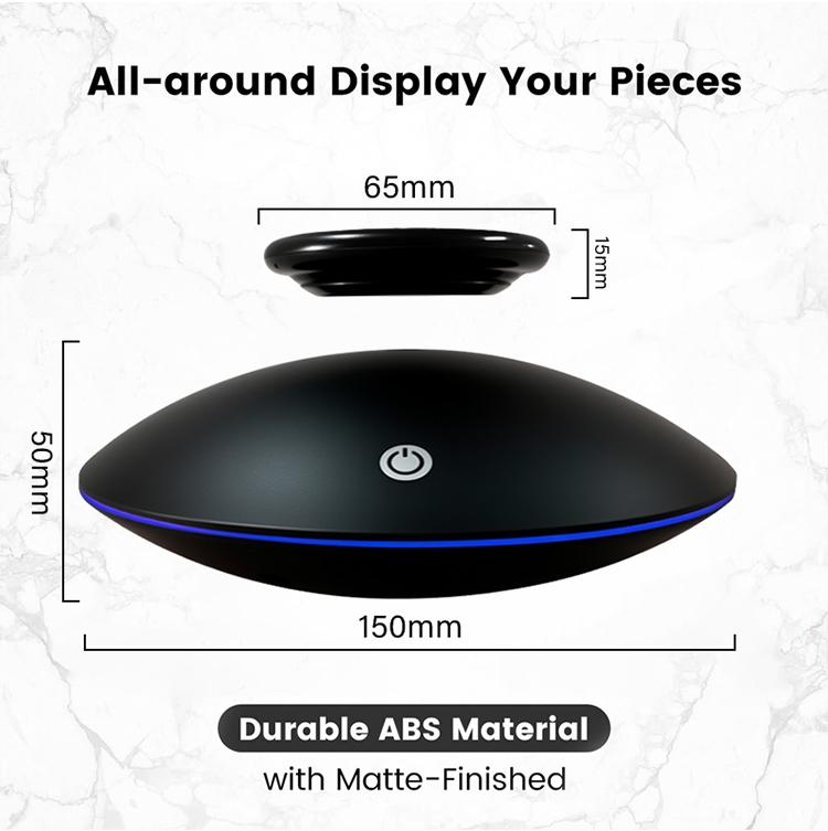 Magnetic Levitation Display Stand - Floating Levitating Shelf with LED Color Lamp, Cool Tech Decor for Office, Bedroom, Living Room, Christmas Ornaments, Magnetic Display for Figures, Toys, Unique Gift for Boys, Girls, Kids