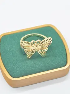 14k Hollow Butterfly Ring, Elegant Jewelry for Women, Perfect Gift for Mother's Day, Valentine's Day, Anniversary