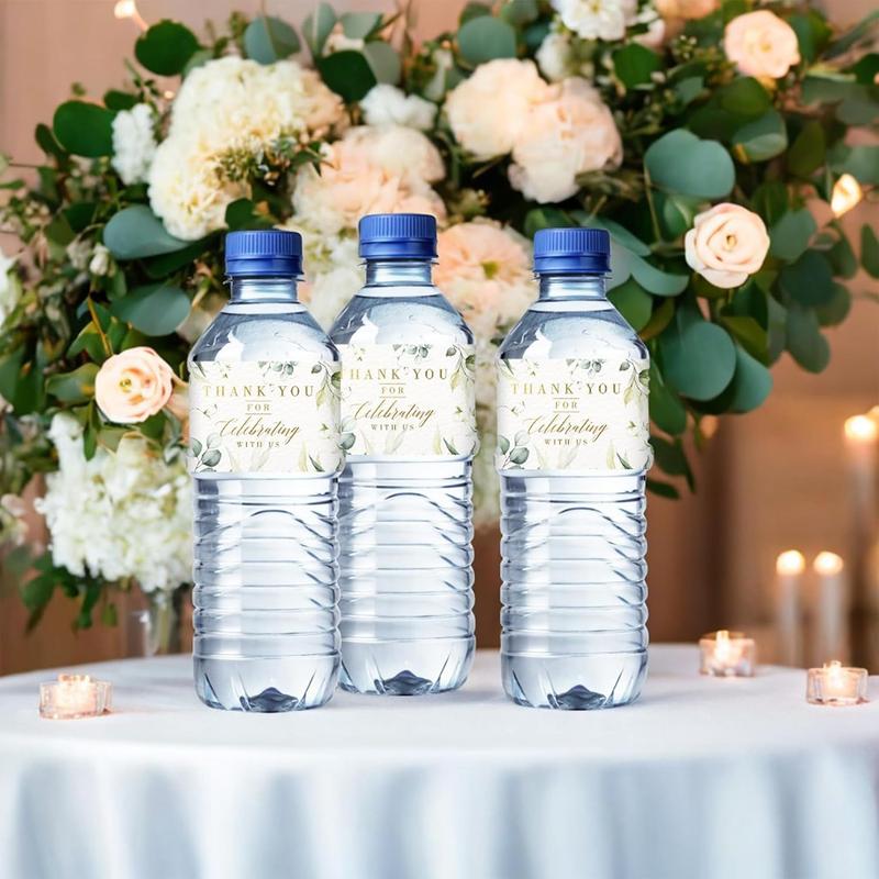 Wedding Water Bottle Labels | Greenery Foil | 50 count Water Bottle Labels for Wedding, Bridal Shower, Birthday, Shower and Party Wedding Water Bottle Labels | Greenery Foil | 50 count Water Bottle Labels for Wedding, Bridal Shower, Birthday, Shower and Party