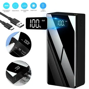 40000mAh 22.5W Fast Charging Power Bank 4-Port USB-C Portable Charger with LED Flashlight Large Capacity External Battery Pack for iPhone Samsung iPad All Devices